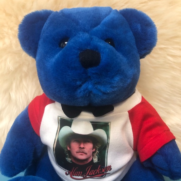 Bright Blue Bear wearing an Alan Jackson TShirt - Picture 2 of 6